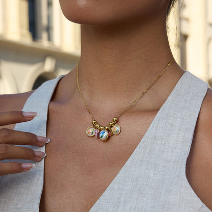 Pastel Charm Bead Necklace