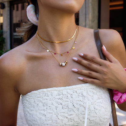 Gold Bead Detail Necklace
