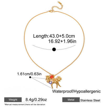 Gold Charm Pendant Necklace