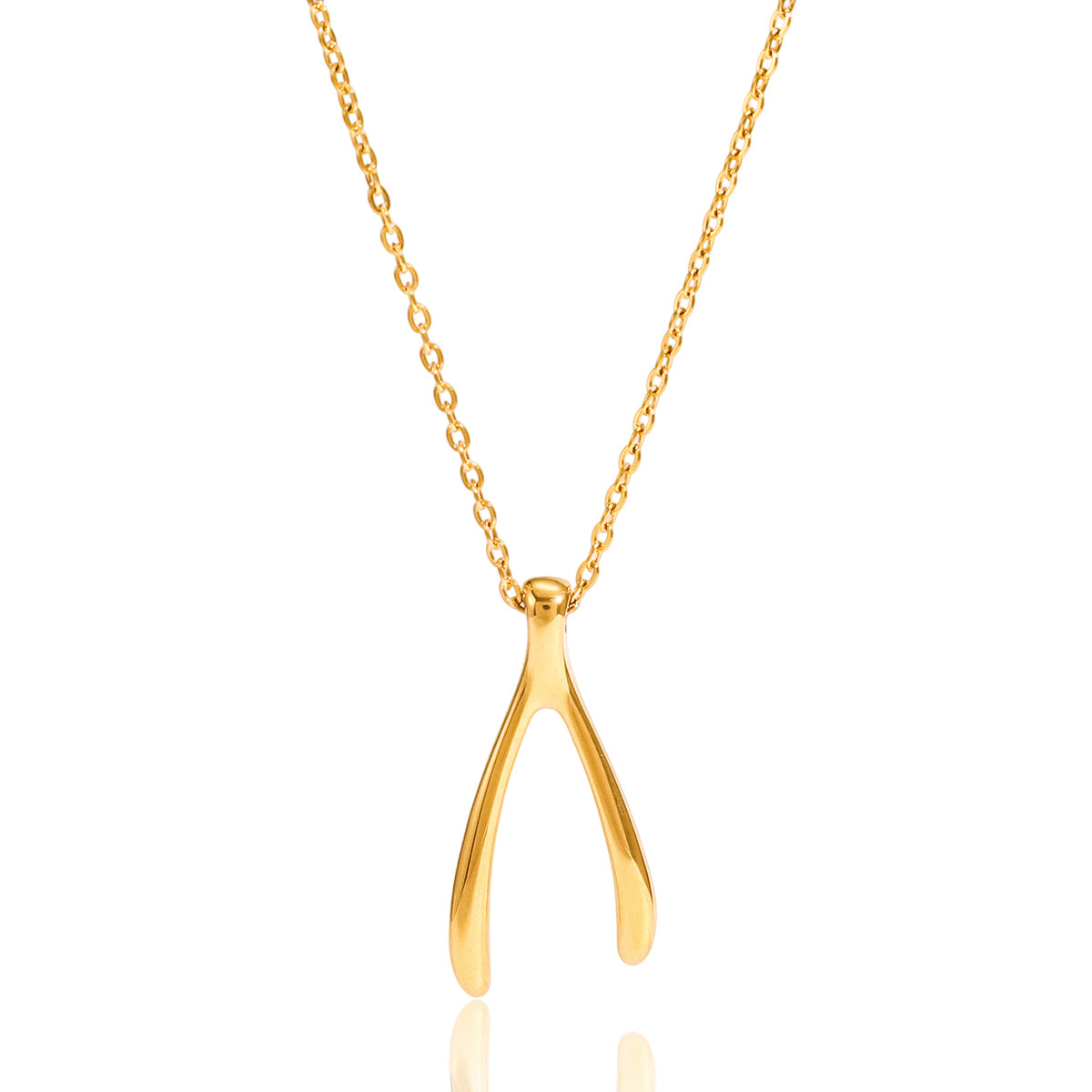 Wishbone Pendant Necklace