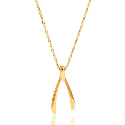 Wishbone Pendant Necklace