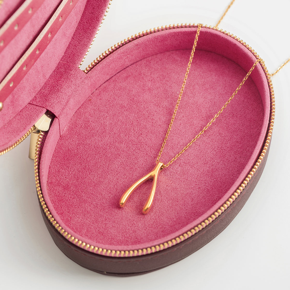 Wishbone Pendant Necklace