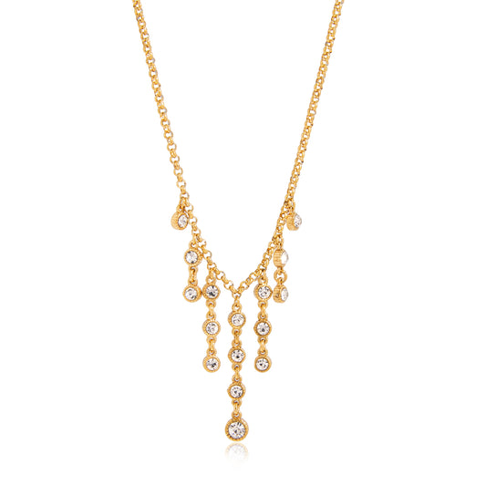 Lumina Cascading Crystal Drop Necklace