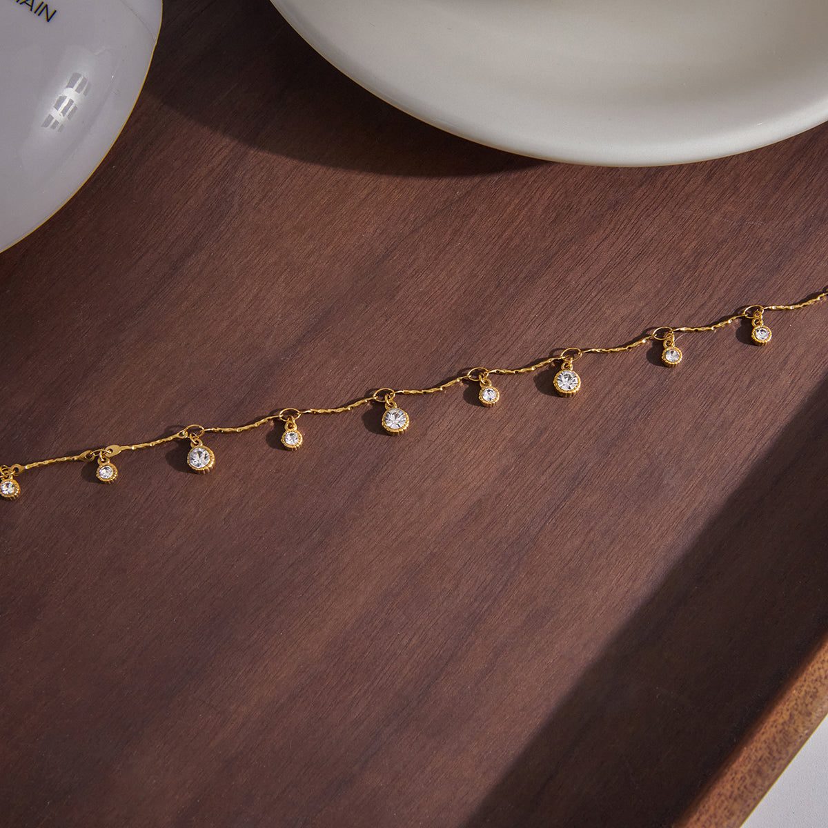 Aurielle Gold Crystal Drop Necklace