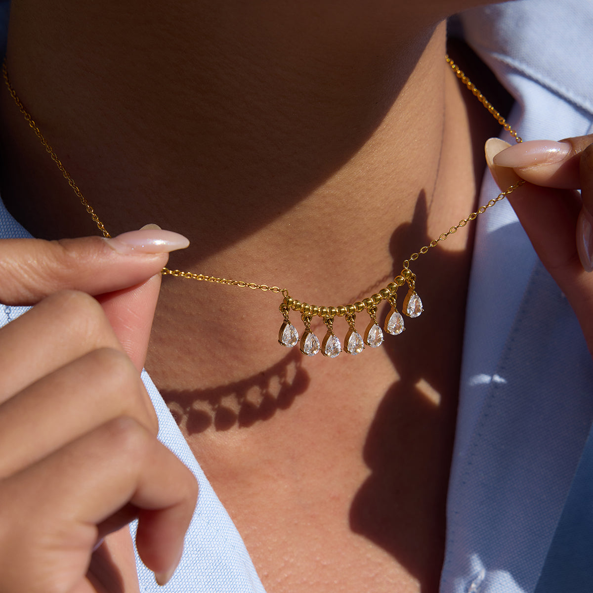 The Raindrop Celestial Fringe Necklace
