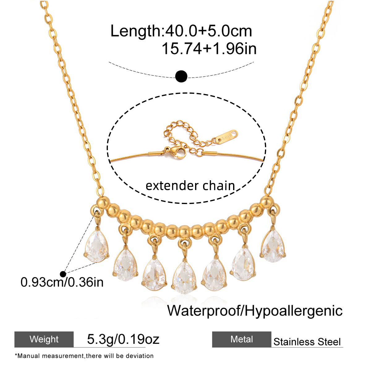 The Raindrop Celestial Fringe Necklace