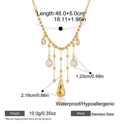 Florentine Sculptural Rose Station Necklace