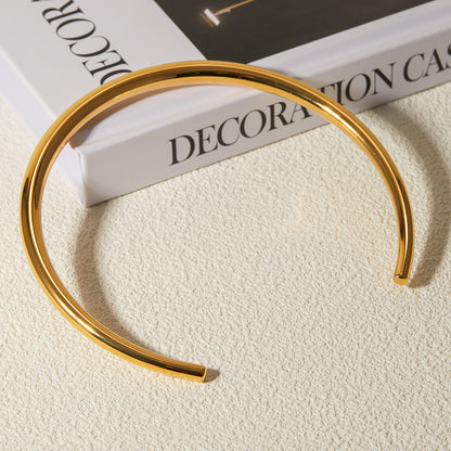 Sleek Silver Torque Necklace