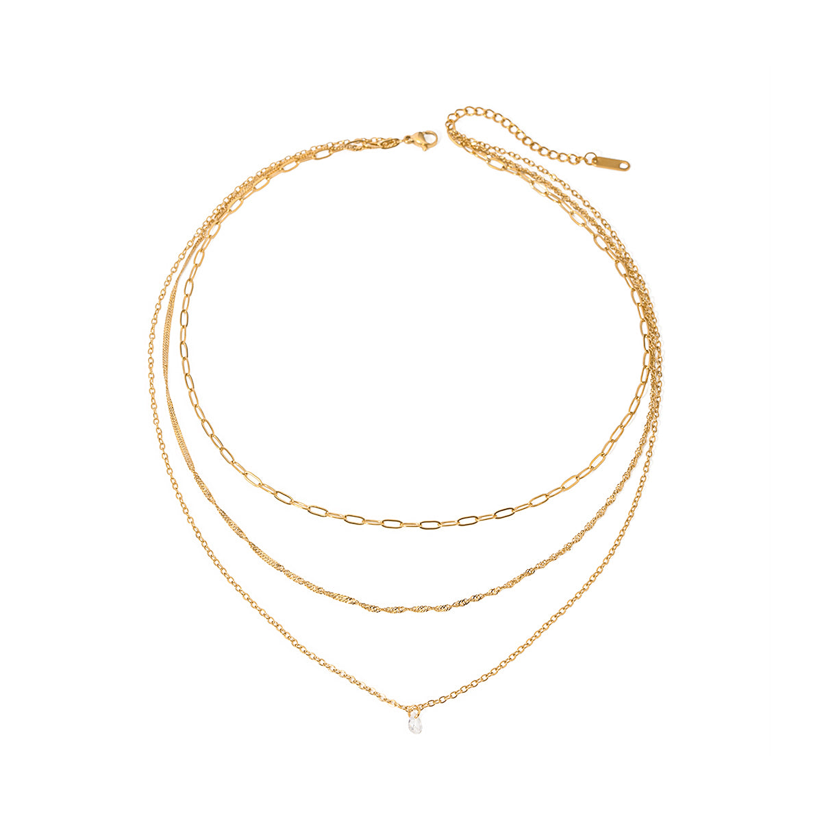 Minimal Layered Chain Necklace