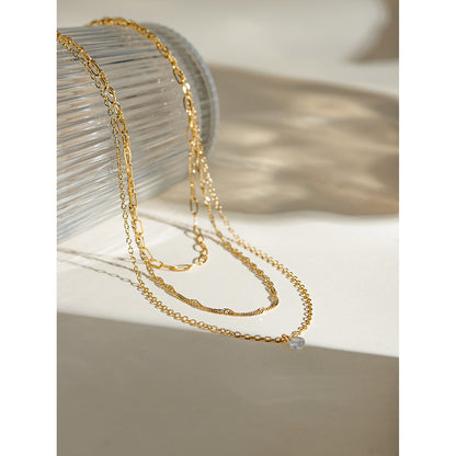 Minimal Layered Chain Necklace