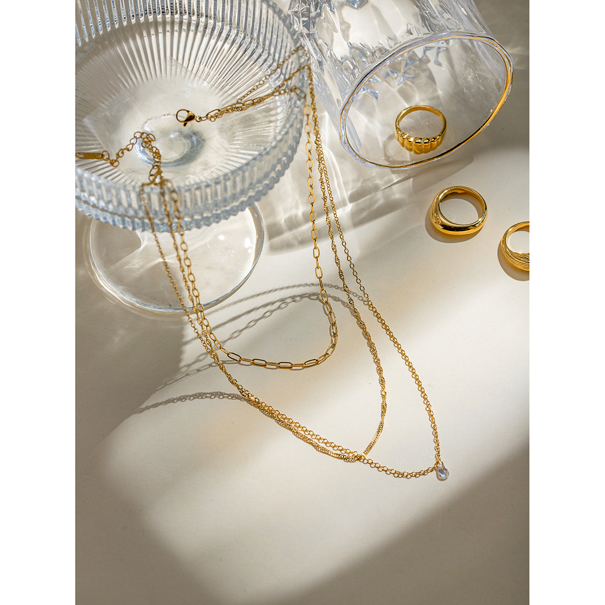 Minimal Layered Chain Necklace