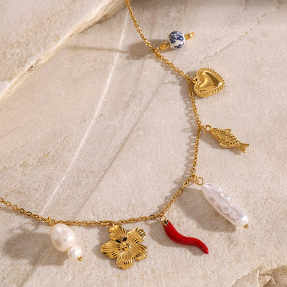 Playful Charm Pendant Necklace