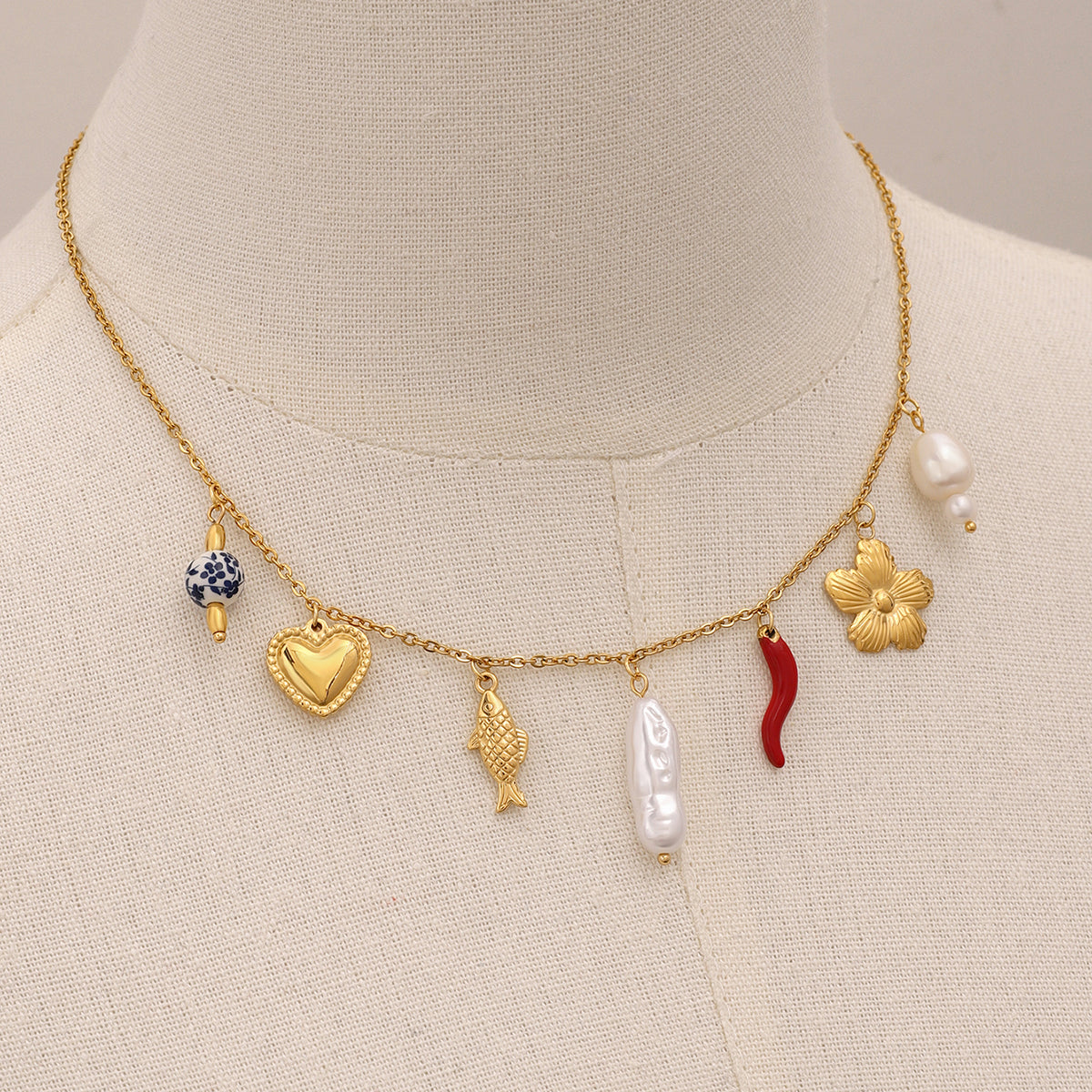 Playful Charm Pendant Necklace