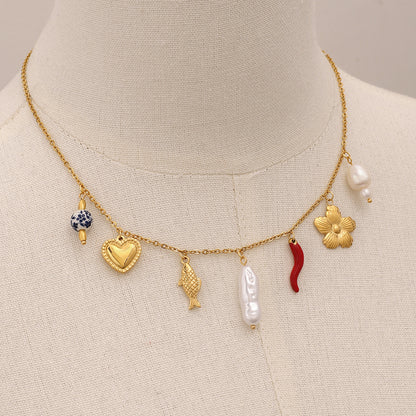 Playful Charm Pendant Necklace
