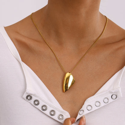 Gold Heart Pendant Necklace for Women