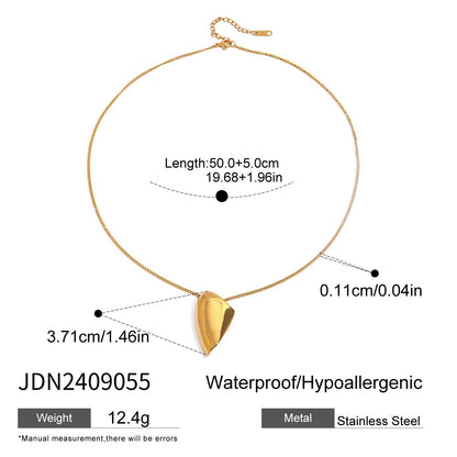 Gold Heart Pendant Necklace for Women