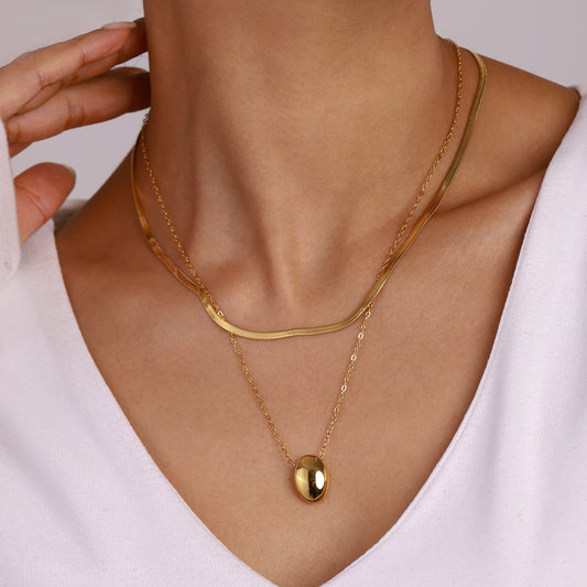 Minimal Gold Double Layer Necklace