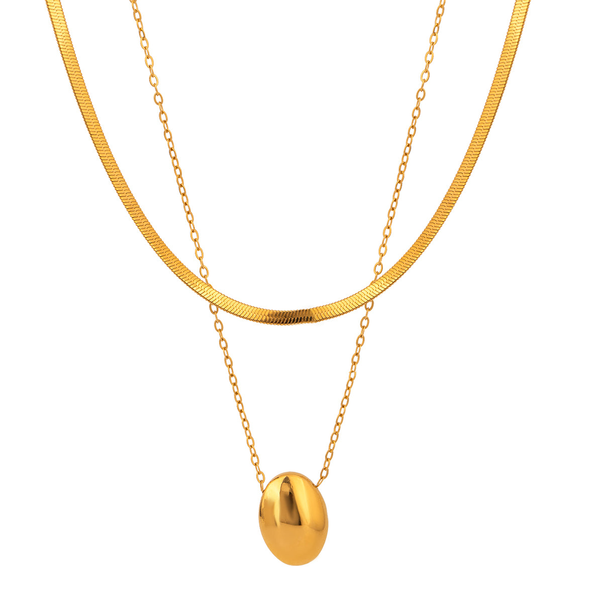 Minimal Gold Double Layer Necklace