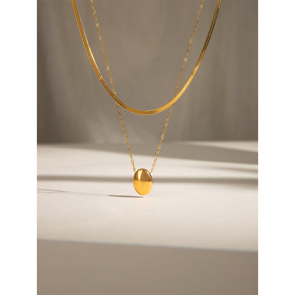 Minimal Gold Double Layer Necklace