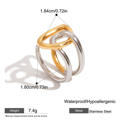 Gold & Silver Interlocking Ring