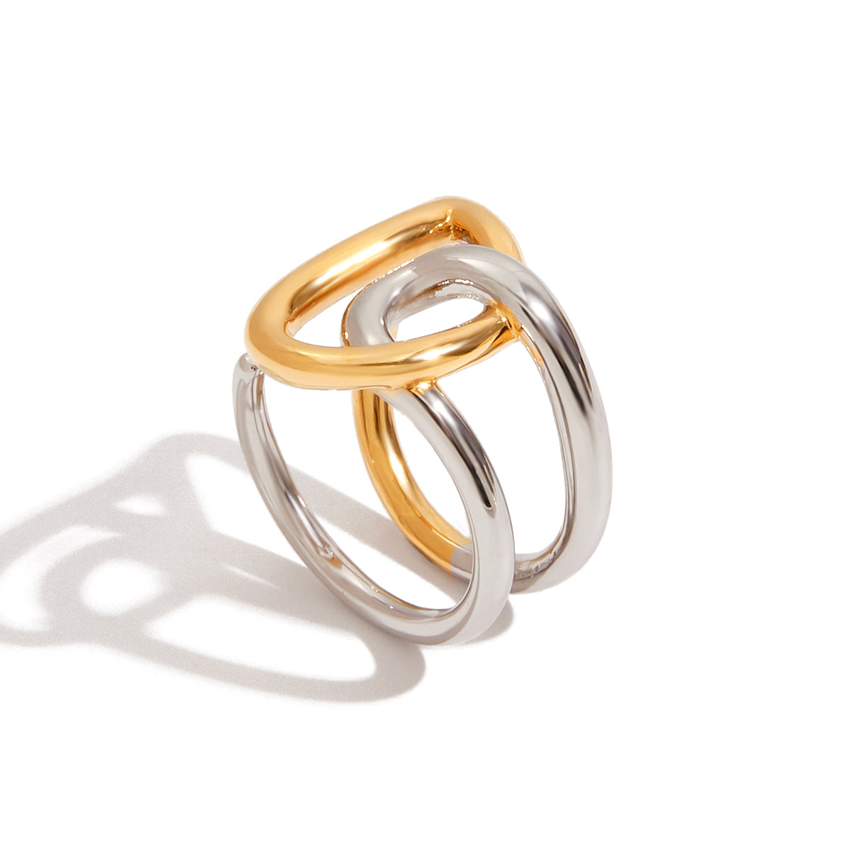 Gold & Silver Interlocking Ring