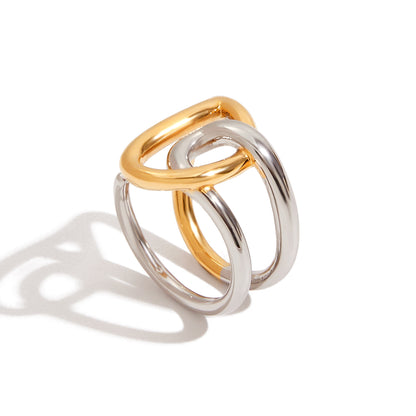 Gold & Silver Interlocking Ring