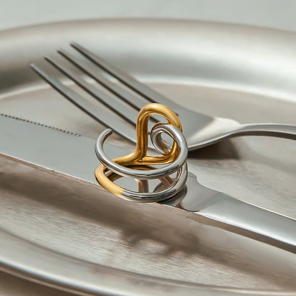 Gold & Silver Interlocking Ring