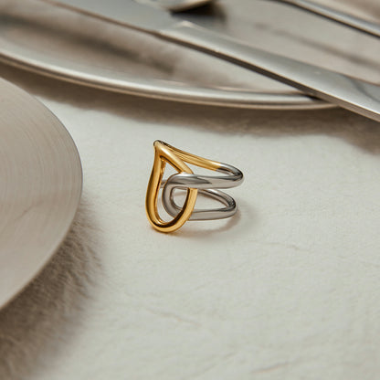 Gold & Silver Interlocking Ring