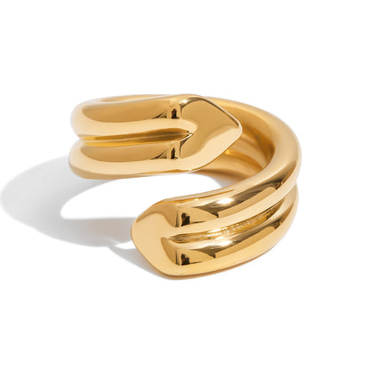 Gold Open Heart Ring