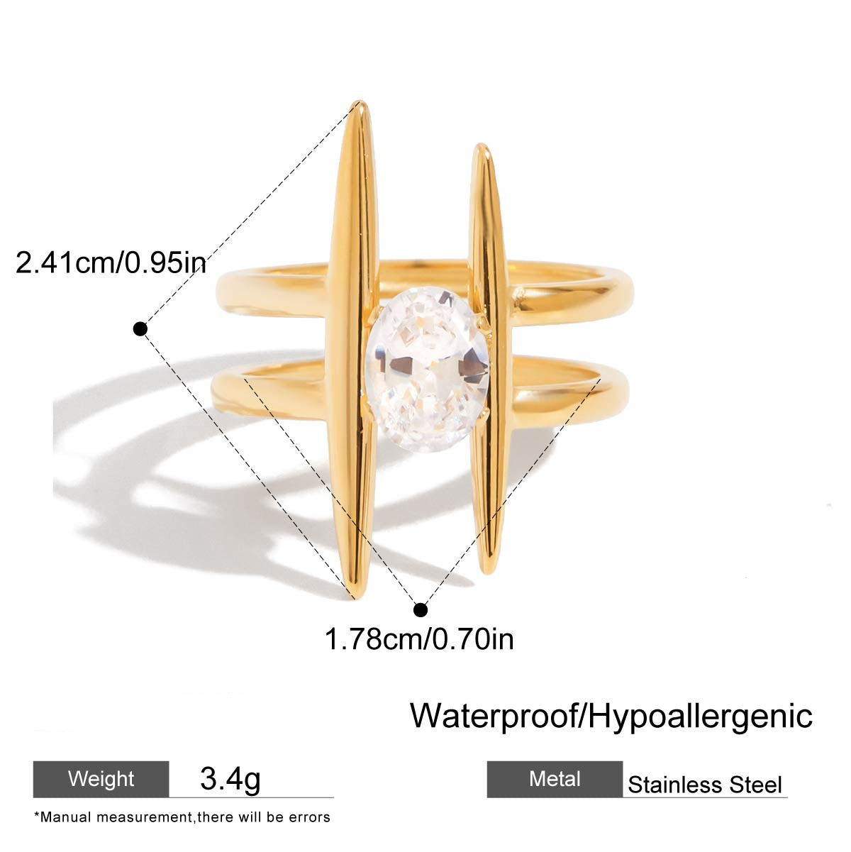 The Odyssey Oval Spike Ring