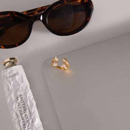 The Tetra Multi-Stone Open Ring