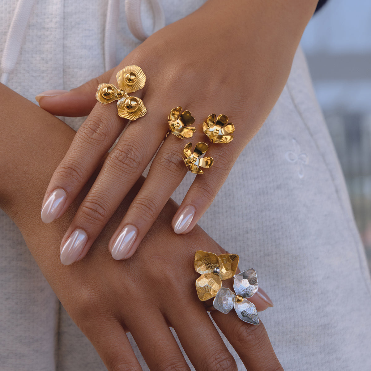 The Gilded Wave Ring