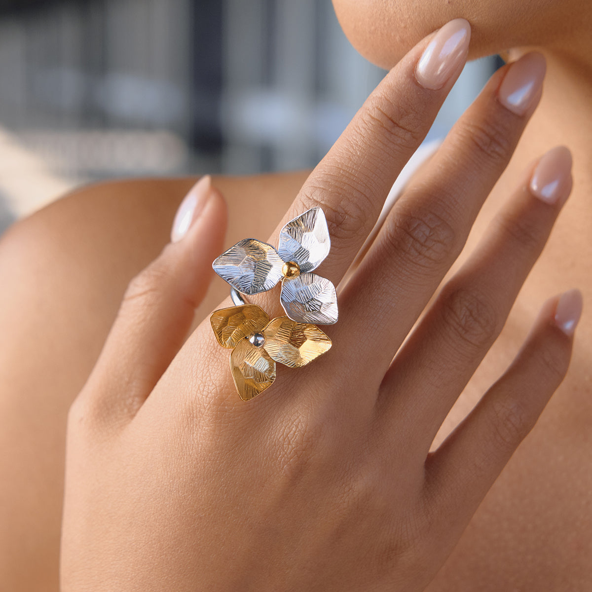 The Gilded Wave Ring