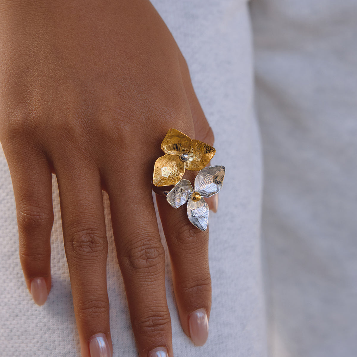 The Gilded Wave Ring