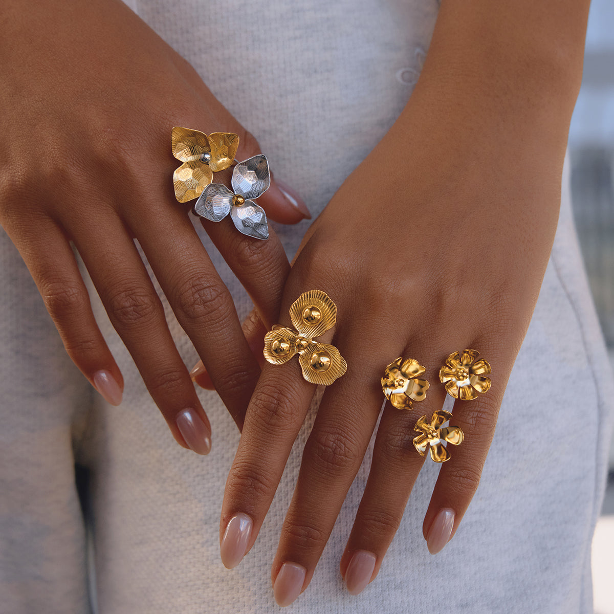 The Gilded Wave Ring