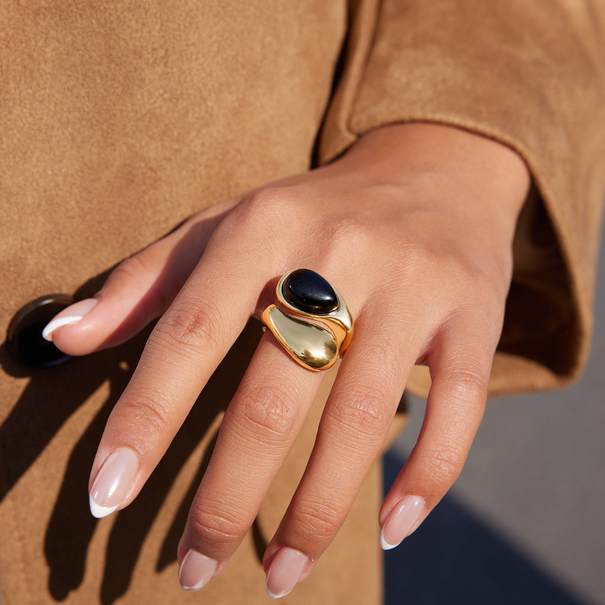 The Noir Eclipse Sculptural Ring