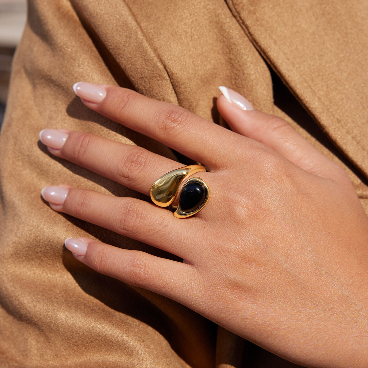 The Noir Eclipse Sculptural Ring