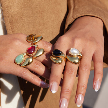 The Noir Eclipse Sculptural Ring