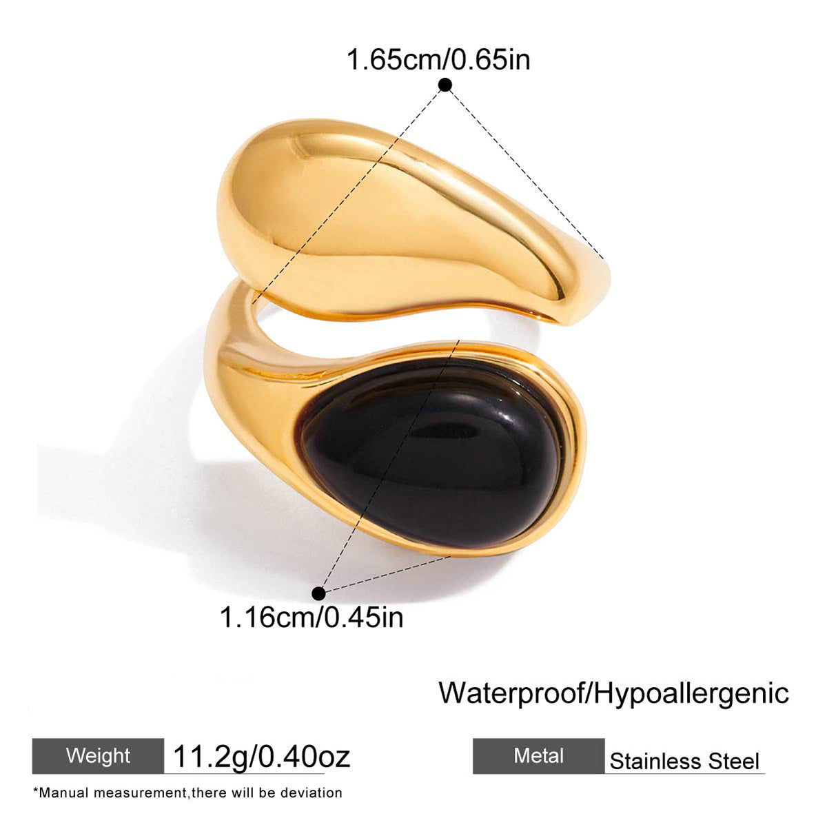 The Noir Eclipse Sculptural Ring