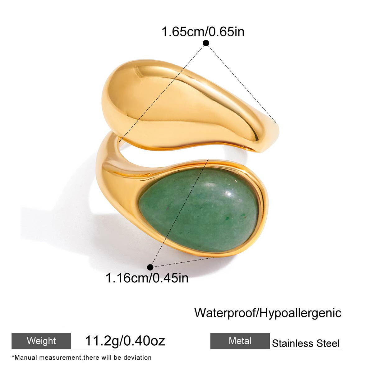 Moss & Mirror Fluid Wrap Ring