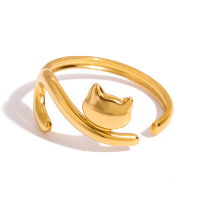 Adjustable Minimal Cat Ring