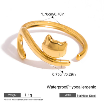 Adjustable Minimal Cat Ring