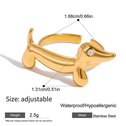 Adjustable Dachshund Ring