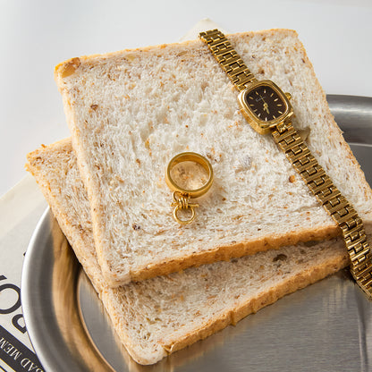 Bold Band Ring with Toggle Charm