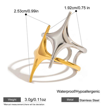 Two‑Tone Starburst Ring