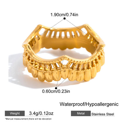 Textured Crown Band Ring
