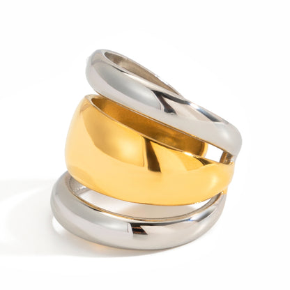 Trinitas Mixed-Metal Triple Band Ring