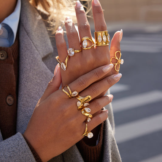 The Gilded Fluidity Ring