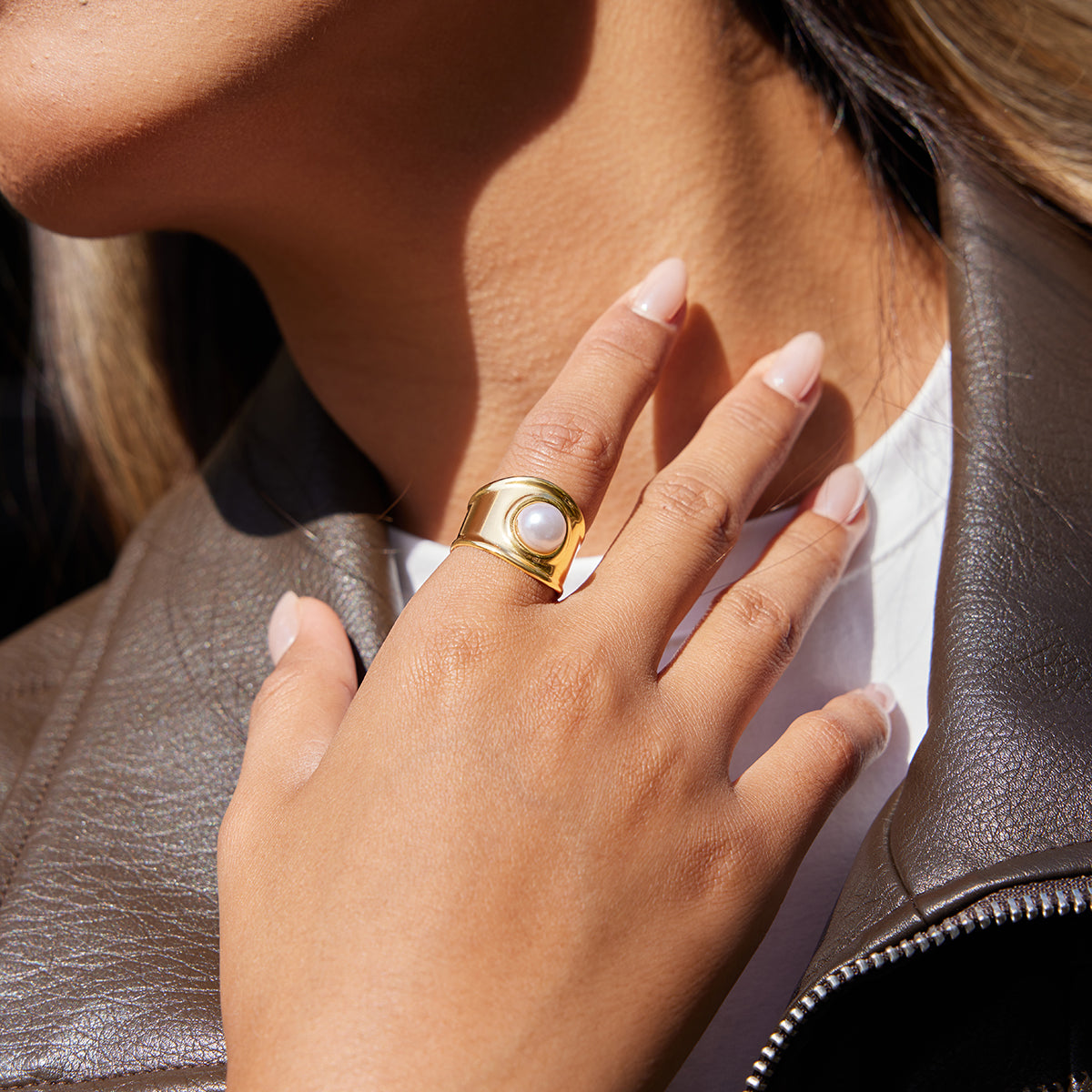 Empress Bold Pearl Dome Ring