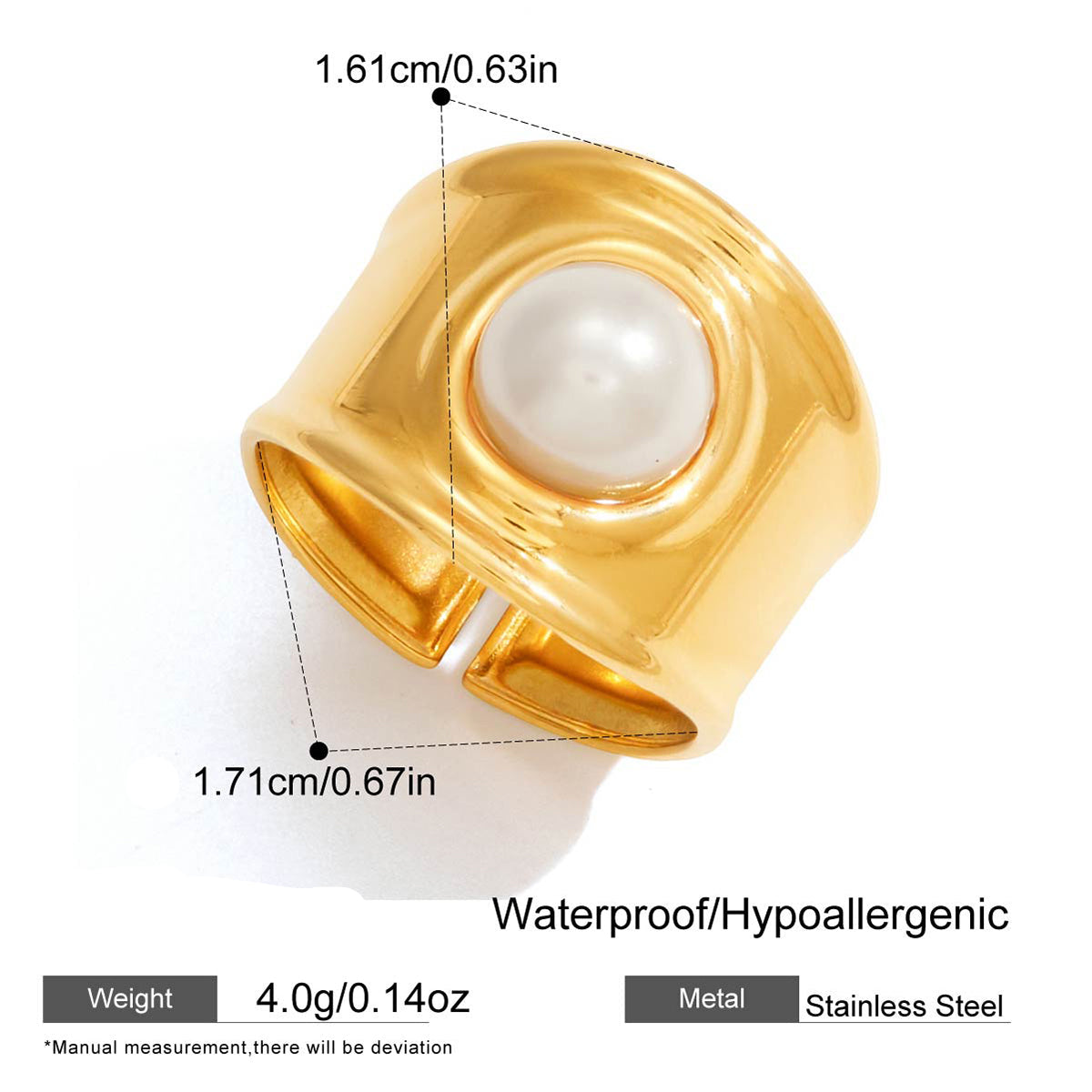 Empress Bold Pearl Dome Ring